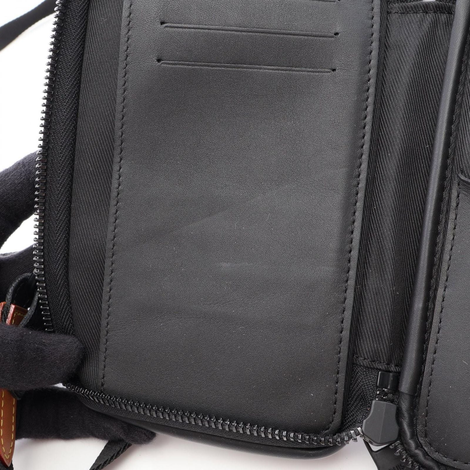 Louis Vuitton Shoulder Bag Double Phone Pouch Canvas Leather — view 9