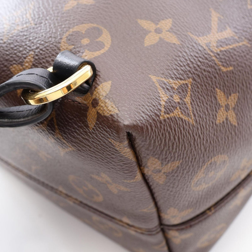 Louis Vuitton Backpack Montsouris NM PM Monogram Noir Canvas Leather — view 7