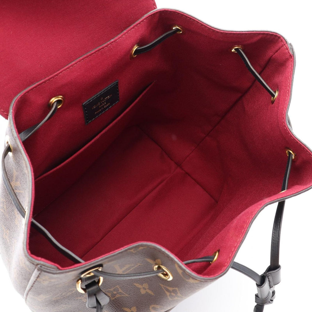 Louis Vuitton Backpack Montsouris NM PM Monogram Noir Canvas Leather — view 3