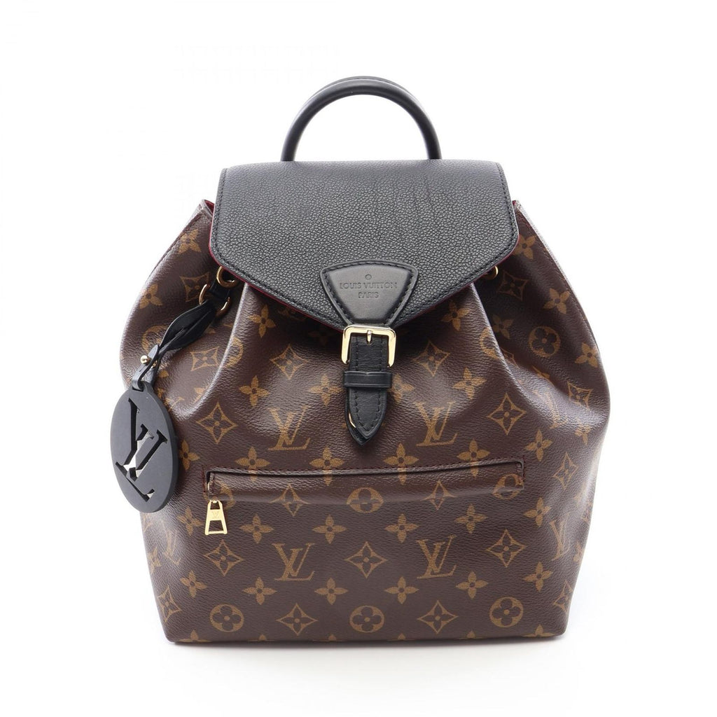 Louis Vuitton Backpack Montsouris NM PM Monogram Noir Canvas Leather