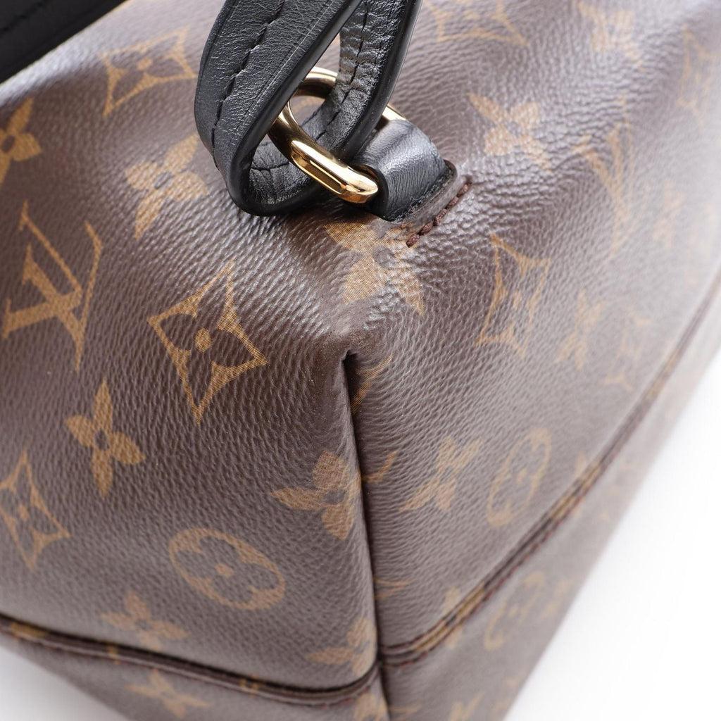 Louis Vuitton Backpack Montsouris NM PM Monogram Noir Canvas Leather — view 6