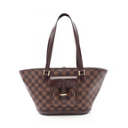 Louis Vuitton Tote Manosque PM Damier Ebene Canvas Leather