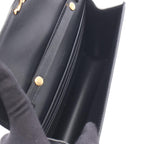 Celine Shoulder Bag Margo Triomphe Black Leather Chain Wallet — view 3