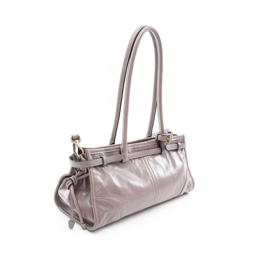 Prada Handbag 2-Way Gray Leather Bonnie — view 2