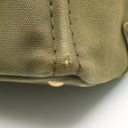 Prada Tote Canapa 2-Way Khaki Black Canvas Mini — view 6