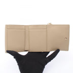 Dior Trifold Wallet Lady Dior Cannage Gold Lambskin — view 3