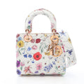 Dior Handbag Lady Dior MY Abcdior Lady Dior Small Florejo 2-Way White Multi