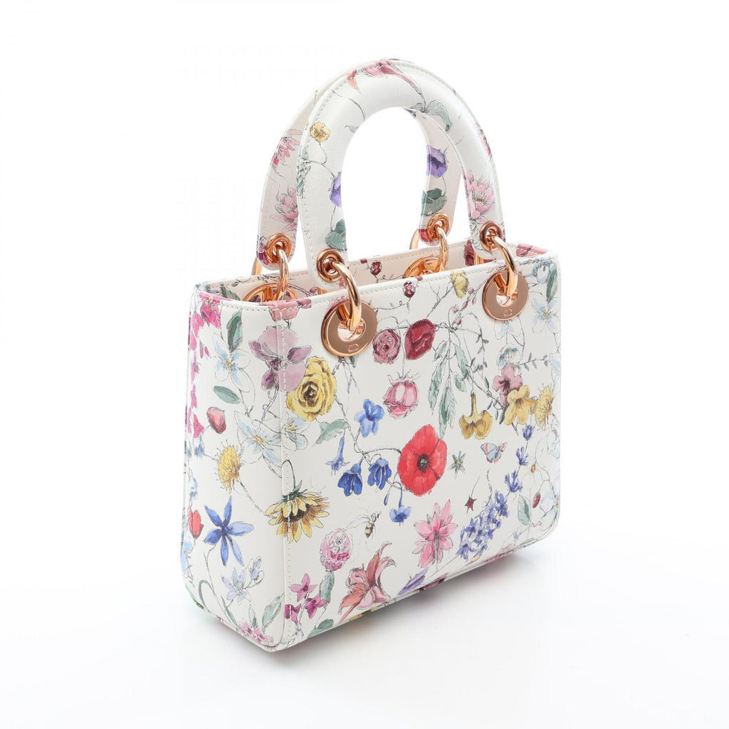 Dior Handbag Lady Dior MY Abcdior Lady Dior Small Florejo 2-Way White Multi — view 2