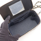 Chanel Shoulder Bag Quilted Vanity Black Lambskin Chain — view 3
