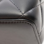 Chanel Shoulder Bag Quilted Vanity Black Lambskin Chain — view 6