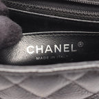 Chanel Shoulder Bag Mini Quilted Black Caviar Leather Chain — view 4