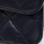 Chanel Shoulder Bag Quilted 2-Way Navy Lambskin Small Flap Chain — view 6