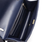 Chanel Shoulder Bag Quilted 2-Way Navy Lambskin Small Flap Chain — view 3