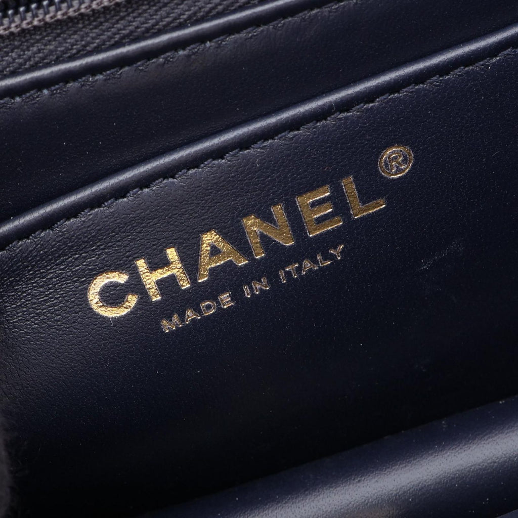 Chanel Shoulder Bag Quilted 2-Way Navy Lambskin Small Flap Chain — view 4