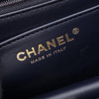 Chanel Shoulder Bag Quilted 2-Way Navy Lambskin Small Flap Chain — view 4