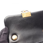 Chanel Shoulder Bag Quilted Small Flap Black Lambskin Chain — view 6