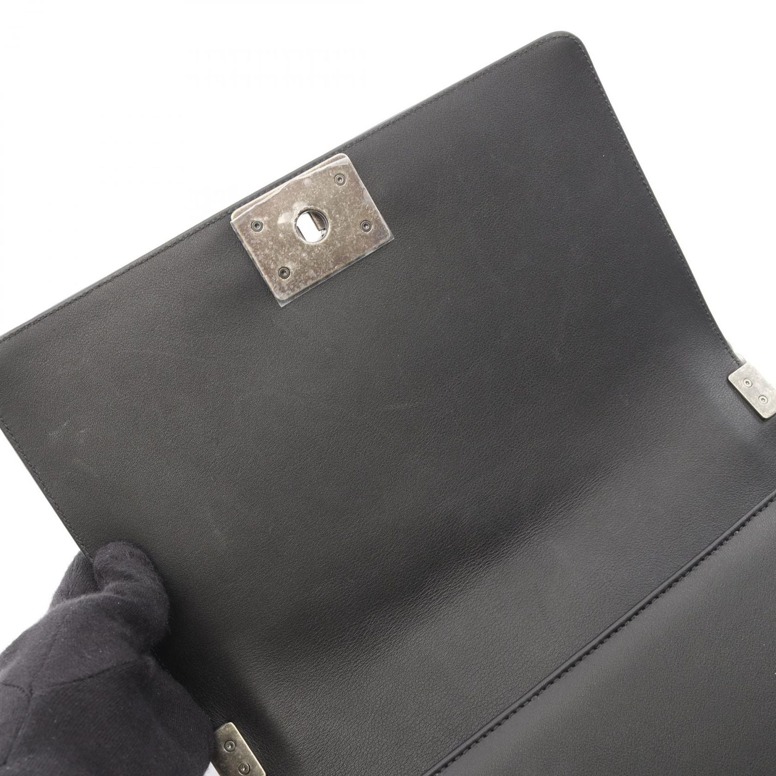 Chanel Shoulder Bag Boy Black Lambskin Boy Chain — view 6