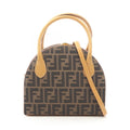 Fendi Handbag Zucca 2-Way Brown Canvas Leather