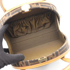 Fendi Handbag Zucca 2-Way Brown Canvas Leather — view 3