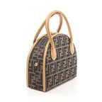 Fendi Handbag Zucca 2-Way Brown Canvas Leather — view 2