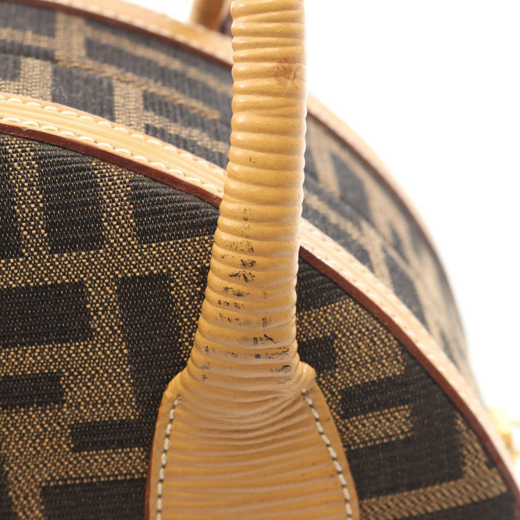 Fendi Handbag Zucca 2-Way Brown Canvas Leather — view 9