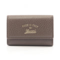 Gucci Key Case Swing Gray Ju Leather Key Holder