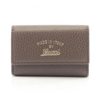 Gucci Key Case Swing Gray Ju Leather Key Holder