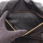 Prada Shoulder Bag Tessuto Saffian Black Nylon Saffiano Leather — view 6