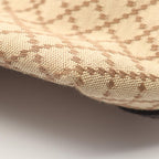 Gucci Tote Diamante Beige Brown Canvas Leather Dimante — view 6