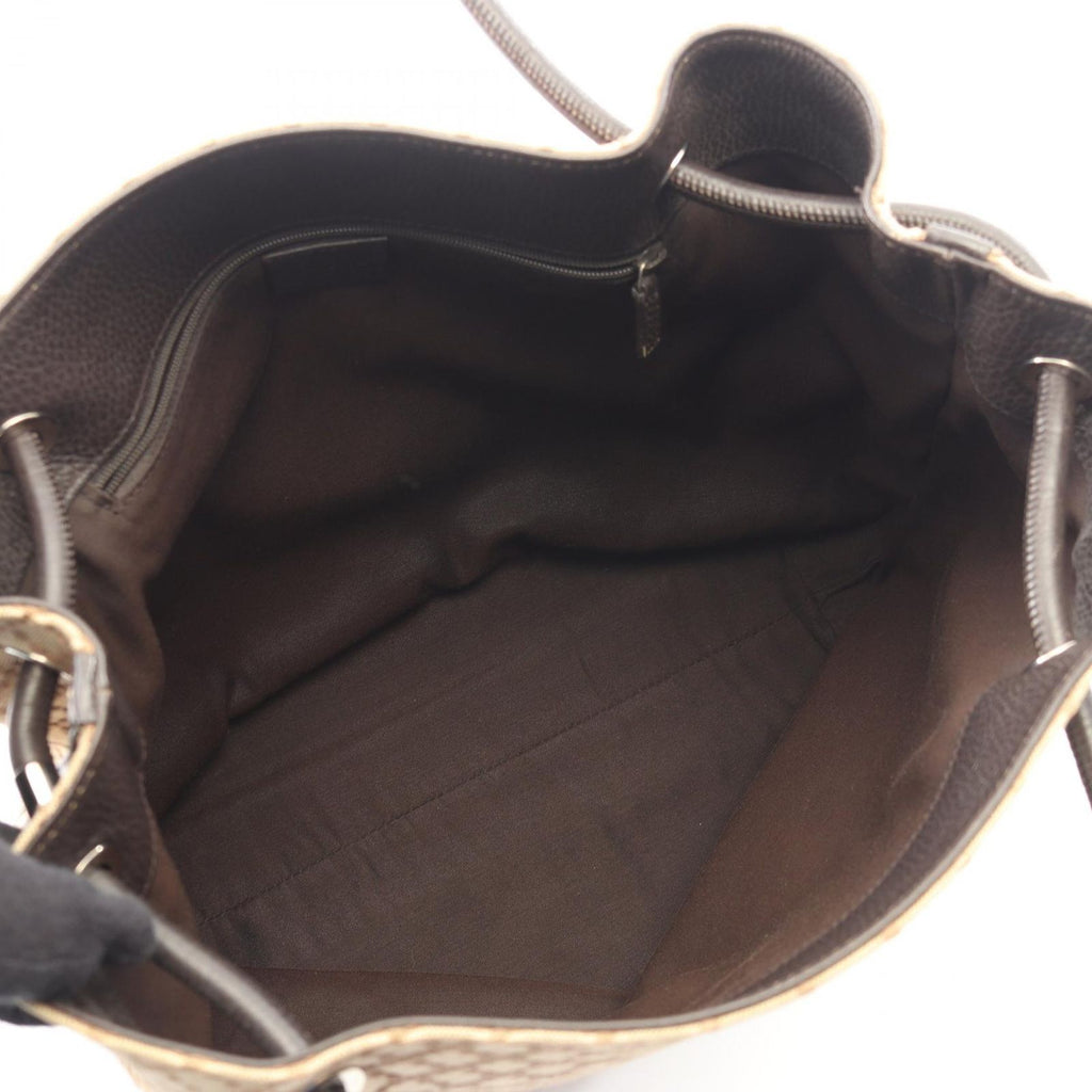 Gucci Tote Diamante Beige Brown Canvas Leather Dimante — view 3