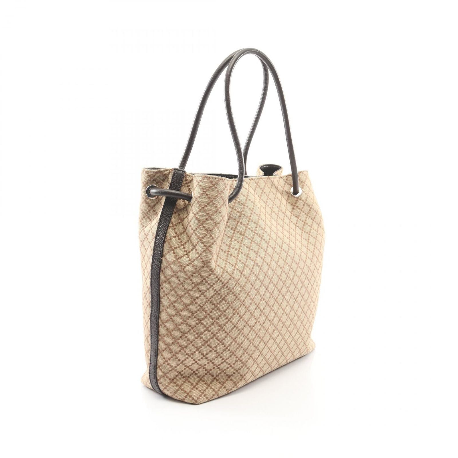 Gucci Tote Diamante Beige Brown Canvas Leather Dimante — view 2