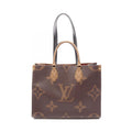 Louis Vuitton Tote On The Go MM Monogram Giant Reverse Canvas Leather