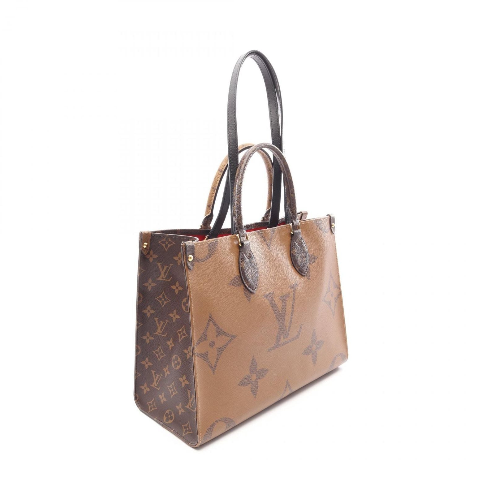 Louis Vuitton Tote On The Go MM Monogram Giant Reverse Canvas Leather — view 2