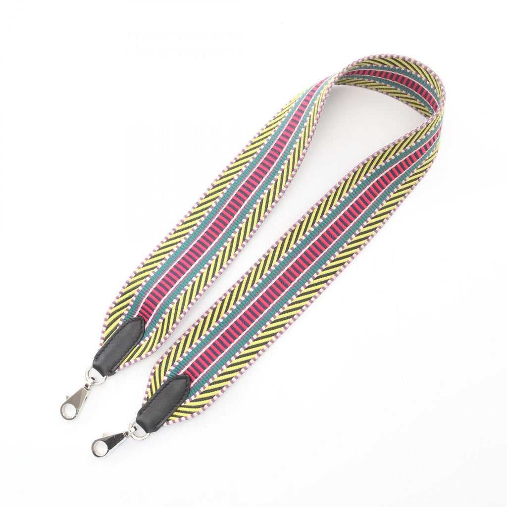 Hermes Shoulder Strap Bandouliere Sangle Caval Multi Black Canvas Leather — view 2