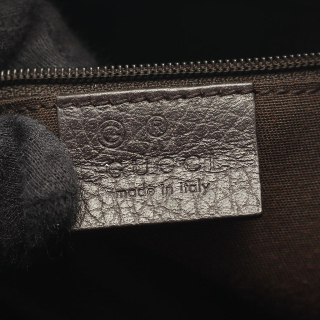 Gucci Tote Interlocking GG Crystal Way Beige Brown Canvas Leather Abbey 2-Way — view 4