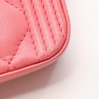 Chanel Shoulder Bag Boy Pink Lambskin Boy Phone Case Chain Wallet — view 9