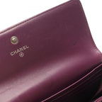 Chanel Bifold Wallet Boy Purple Lambskin Boy — view 7