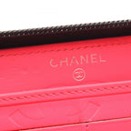 Chanel Round Wallet Cambon Line Black Enamel Leather Patent — view 4