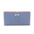 Hermes Bifold Wallet Bearn Souffle Verso Blue Brighton Capucines Leather
