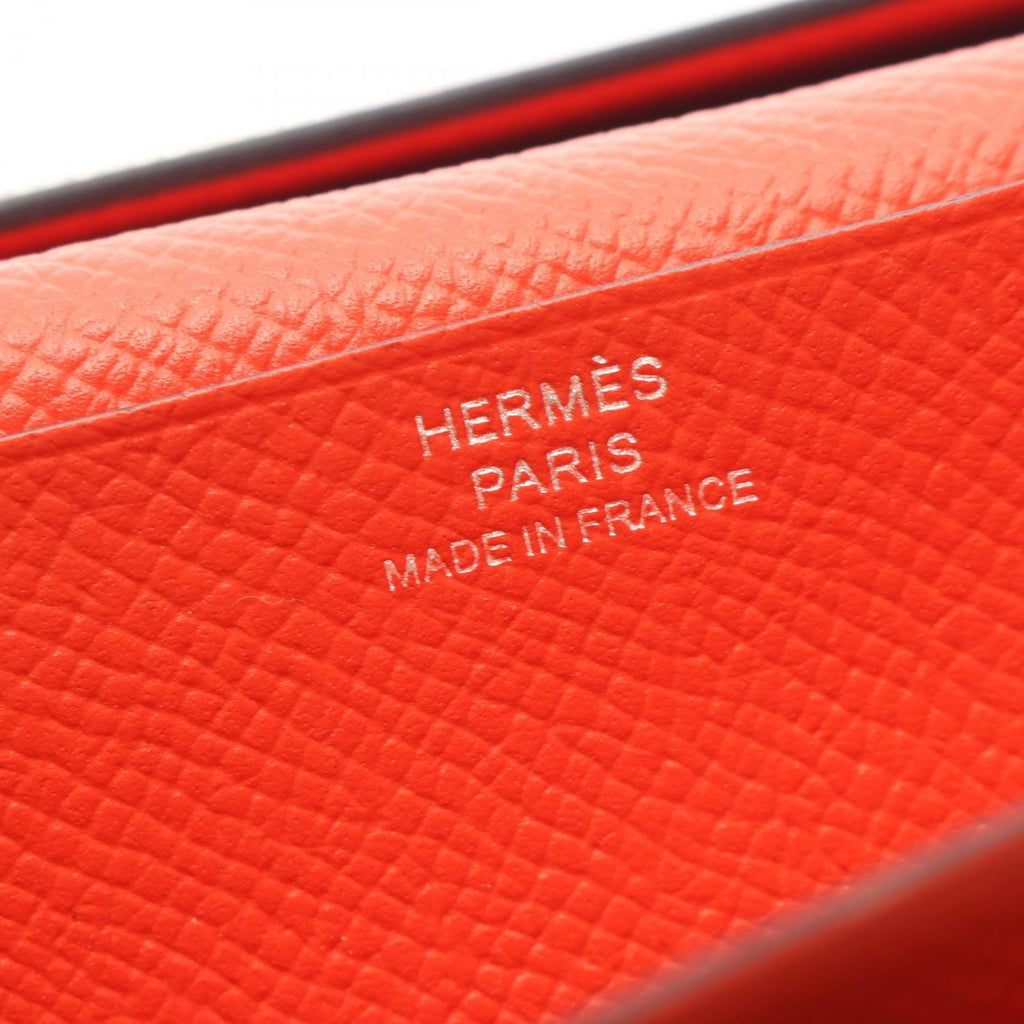 Hermes Bifold Wallet Bearn Souffle Verso Blue Brighton Capucines Leather — view 4