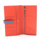 Hermes Bifold Wallet Bearn Souffle Verso Blue Brighton Capucines Leather — view 3