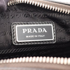 Prada Shoulder Bag Dark Gray Saffiano Leather Triangle Logo — view 4