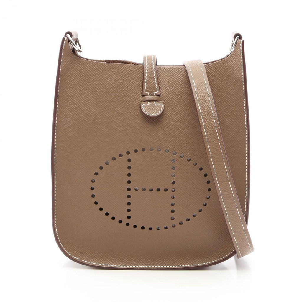 Hermes Shoulder Bag Evelyne Series 16 Etoupe Leather