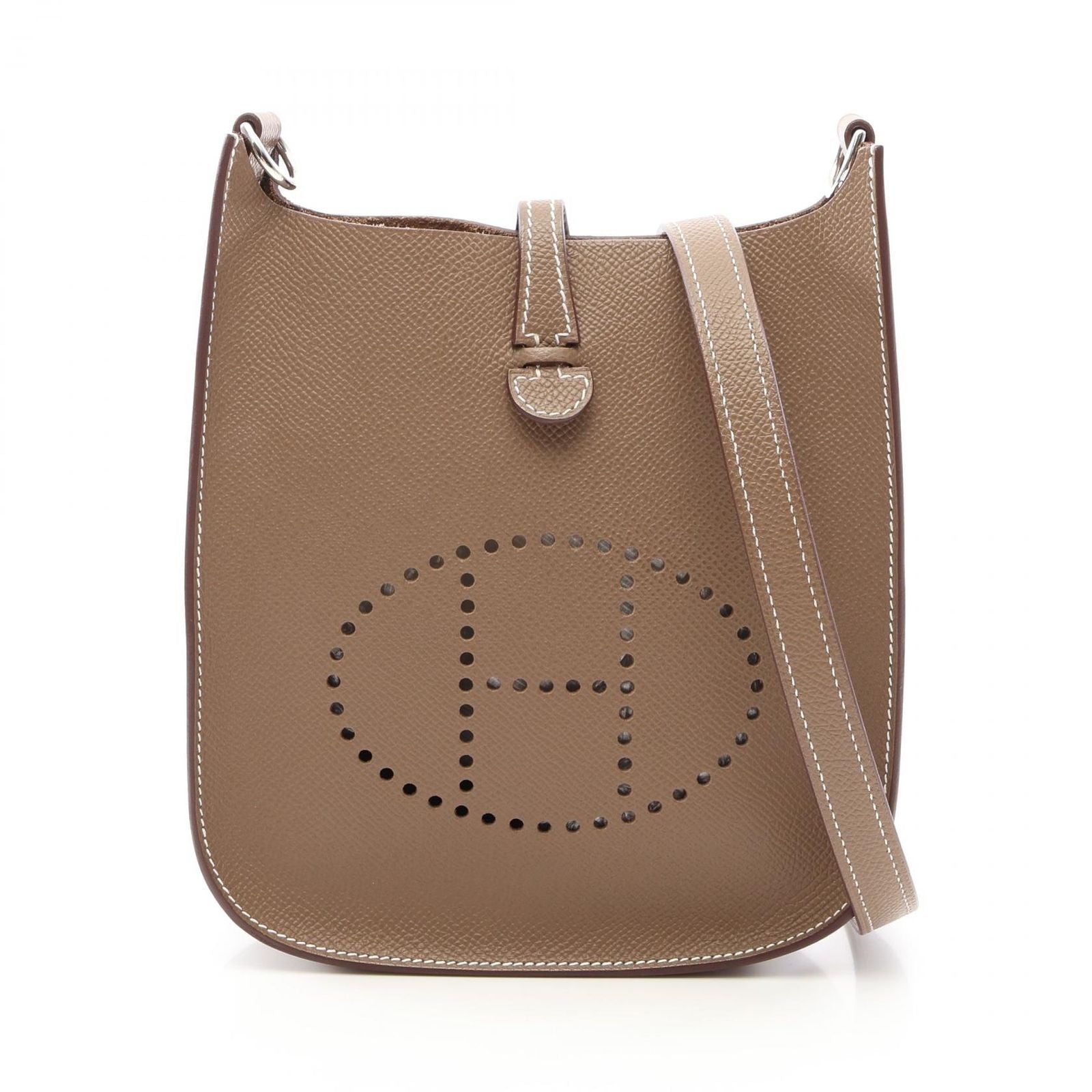 Hermes Shoulder Bag Evelyne Series 16 Etoupe Leather