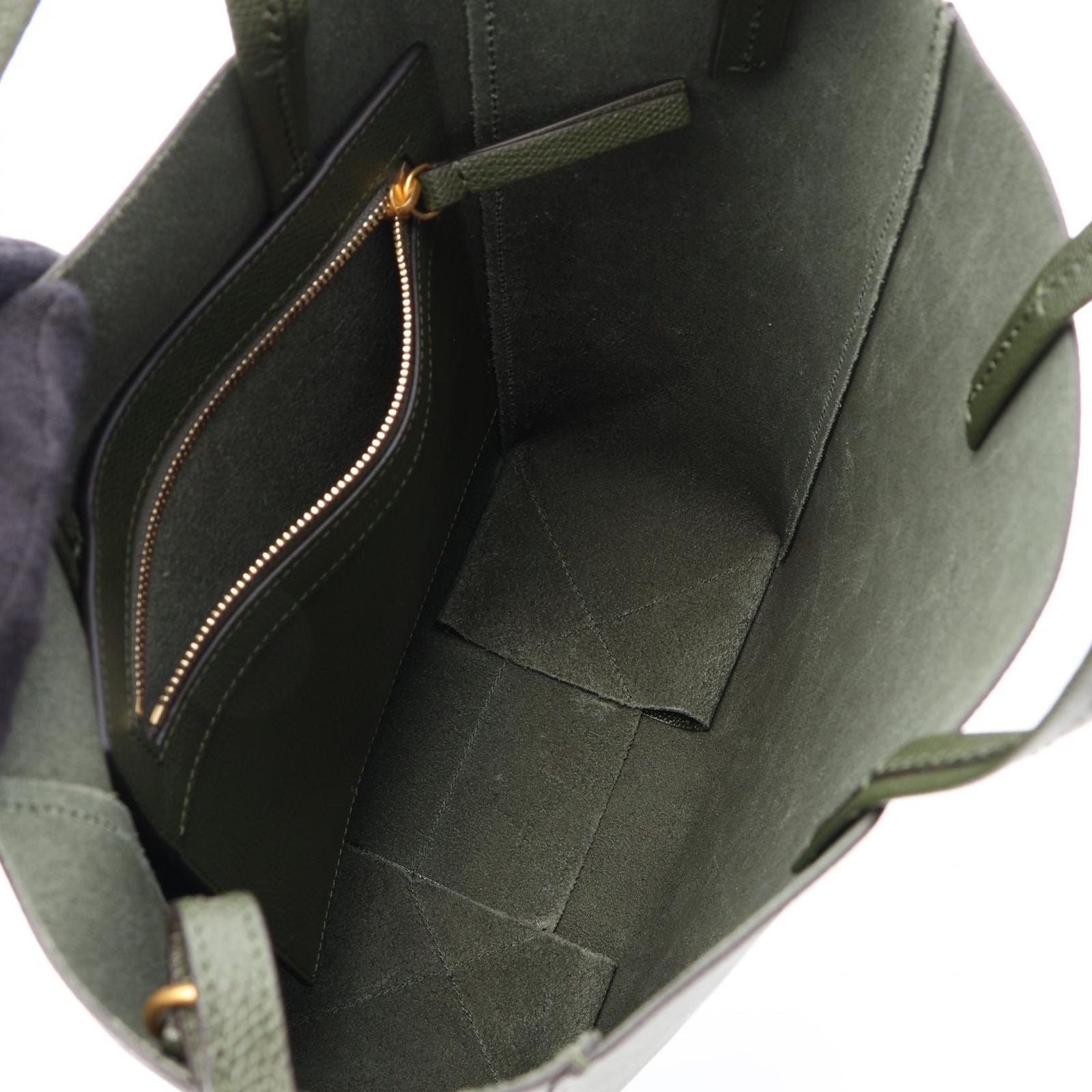 Celine Tote Vertical Small Cabas 2-Way Khaki Leather — view 3
