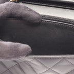 Chanel Shoulder Bag Quilted Black Lambskin Chain Wallet — view 6