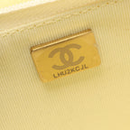 Chanel Shoulder Bag Quilted Gradient Yellow Caviar Leather Chain Wallet — view 5