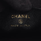 Chanel Shoulder Bag Quilted Drawstring Small Black Lambskin — view 4
