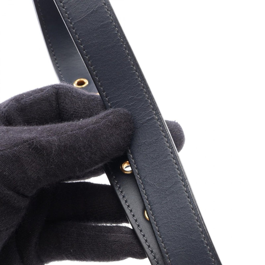 Dior Shoulder Bag 30 Montaigne Oblique Navy Ivory Canvas Leather — view 8