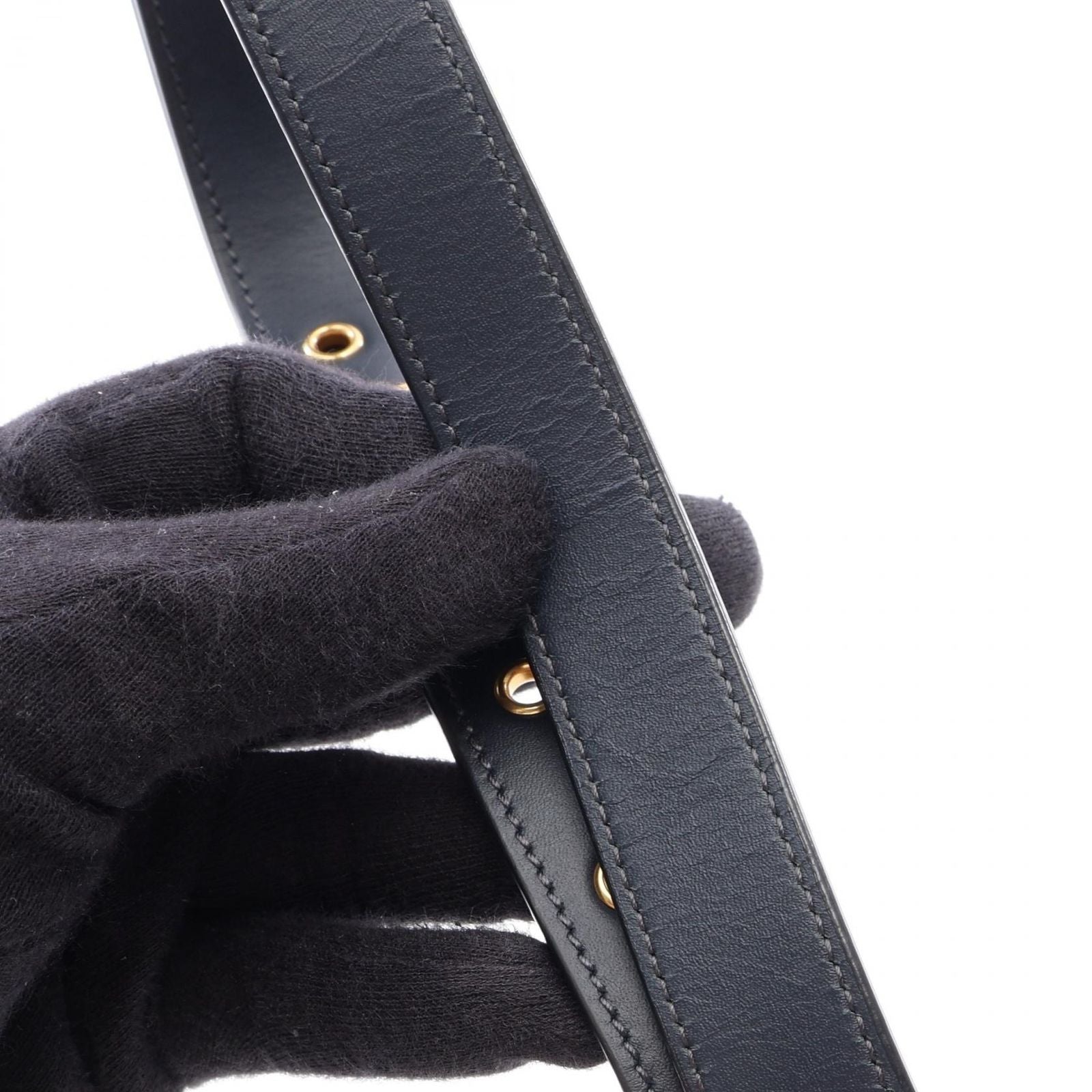 Dior Shoulder Bag 30 Montaigne Oblique Navy Ivory Canvas Leather — view 8